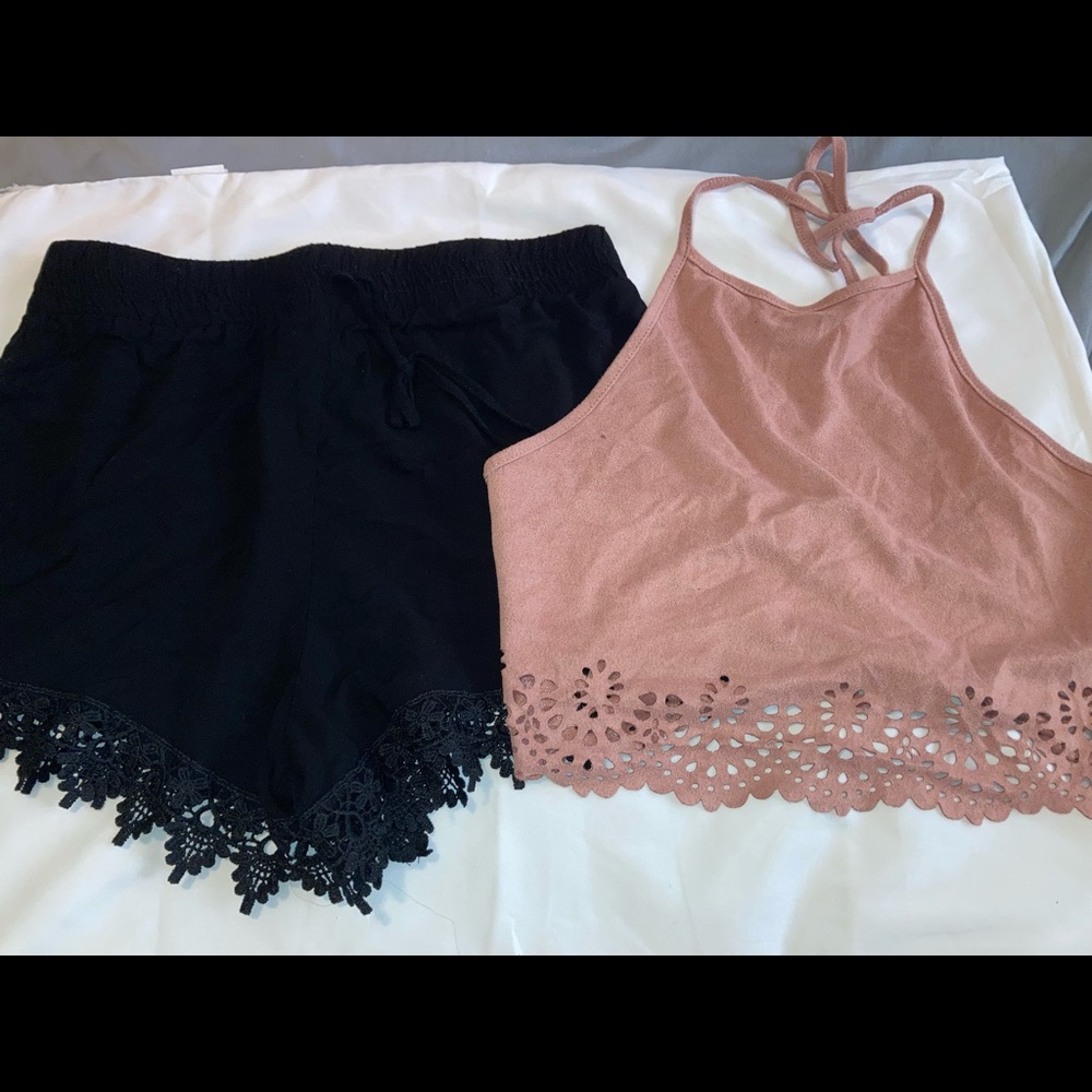 Selling matching shein top and shorts